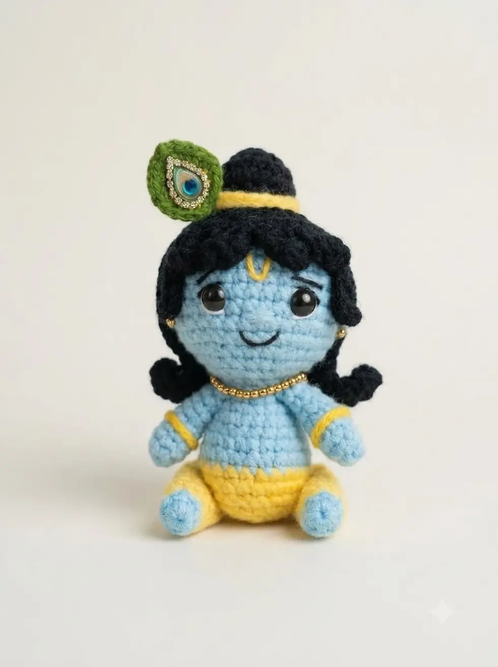 Front View of Crochet Krishna Ji
