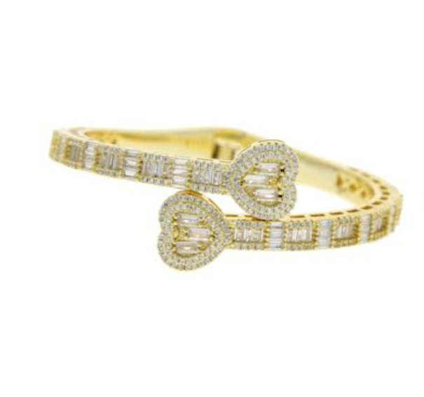 Gold Big Heart Bracelet