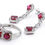 Thumbnail: Ruby Red Platinum Set 4 Piece