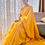 Thumbnail: Handloom hand embroidered chanderi chikankari saree honey yellow 4