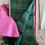 Thumbnail: Jute Organza Silk Saree Sap Green & Pink