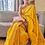 Thumbnail: Handloom hand embroidered chanderi chikankari saree honey yellow 2