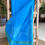 Thumbnail: Handloom Chanderi Cotton Saree Cerulean Blue