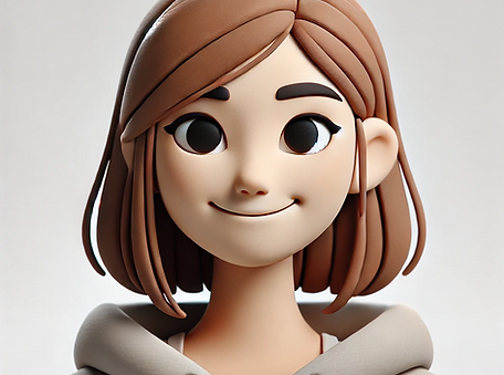 DALL·E 2024-07-28 18.27.04 - A minimalism clay-style digital portrait of a young female ch