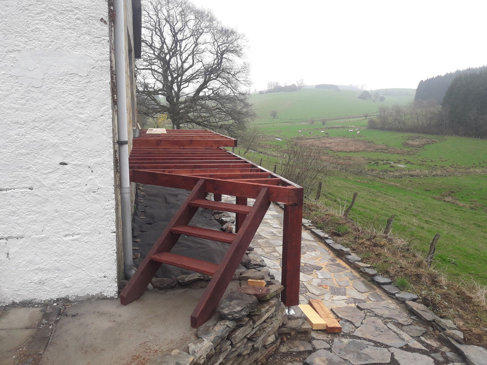 Création terrasse, bois douglas