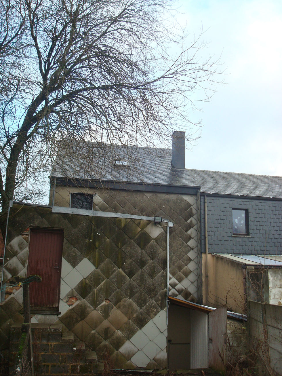 Transformation d'une annexe, terrasse, bardage mélèze