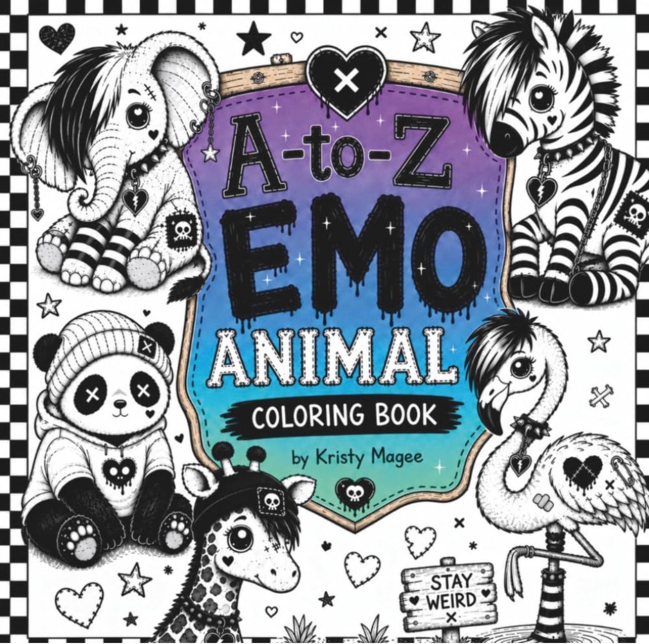 A to Z Emo Animal Coloring Book