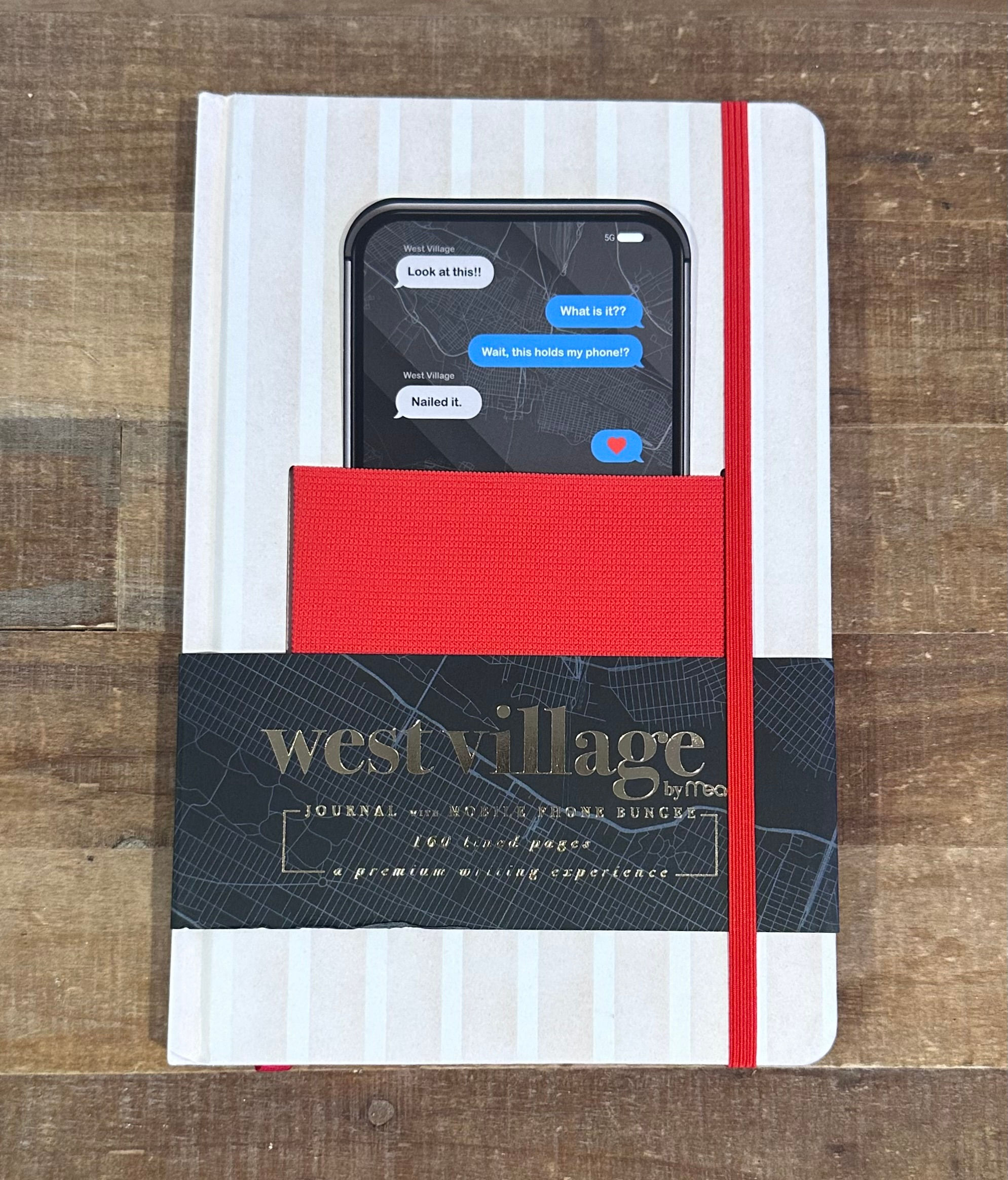 West Village by Mead Journal with Cell Phone Holder, 160 Pages, Small, 5.75" x 8