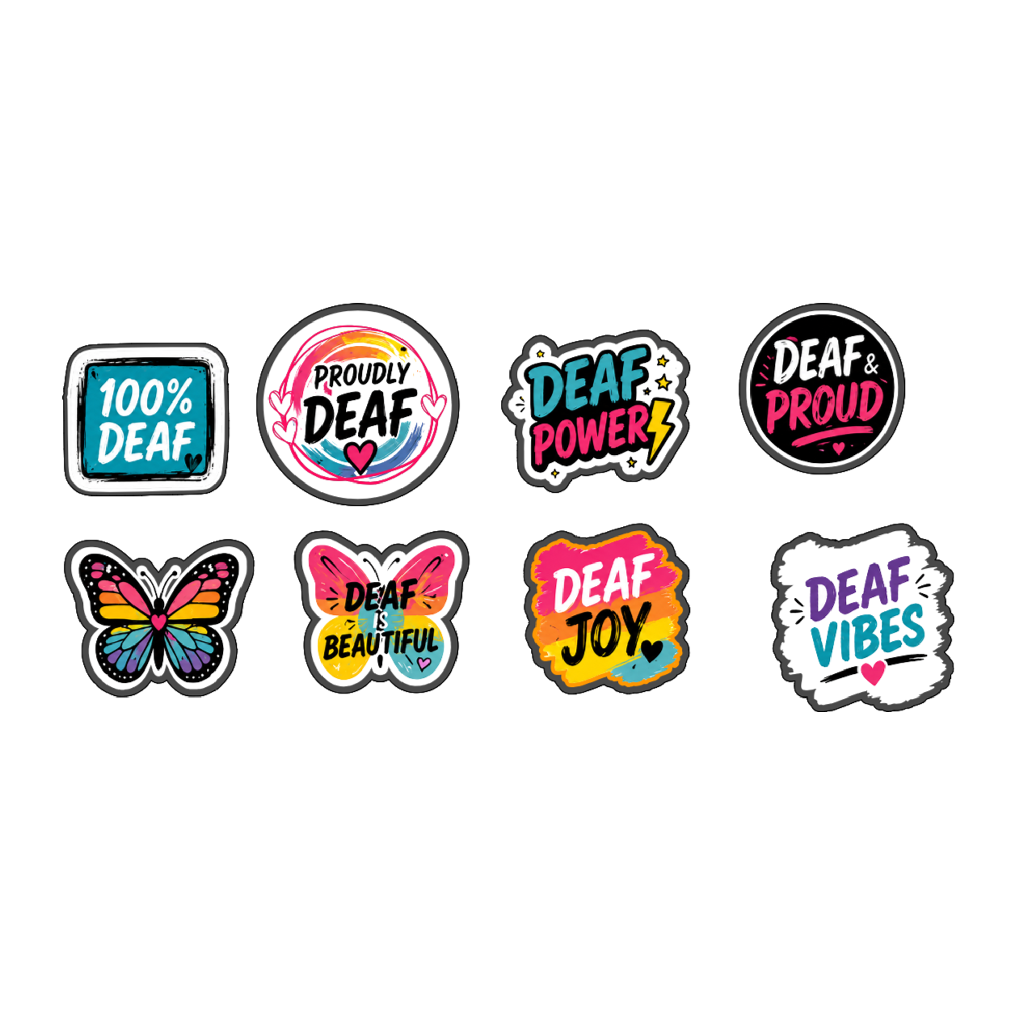 Deaf Joy Sticker Collection