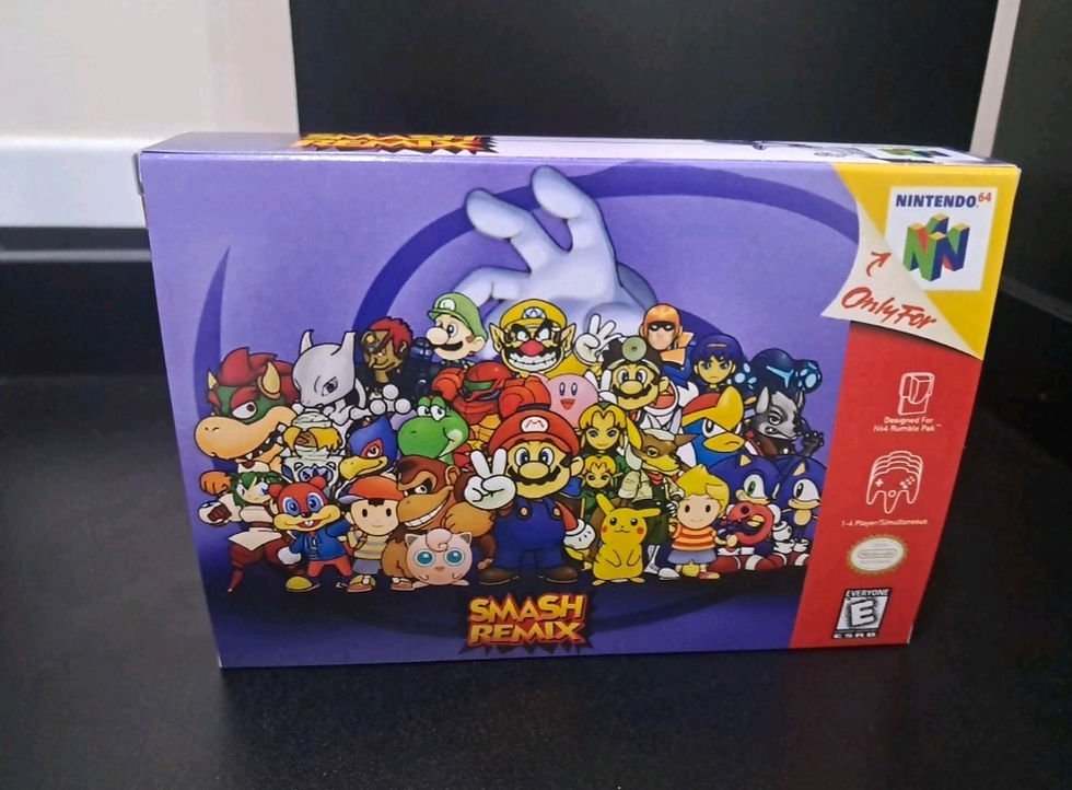Thumbnail: Super Smash Bros Remix V 2.0.1 N64 Cartridge In Box Nintendo 64 Inner Tray CiB 