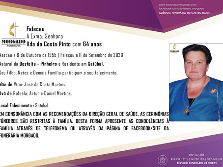 FALECEU a Sra. Ilda da Costa Pinto com 64 Anos (Desfeita, Pinheiro, Castro Daire)