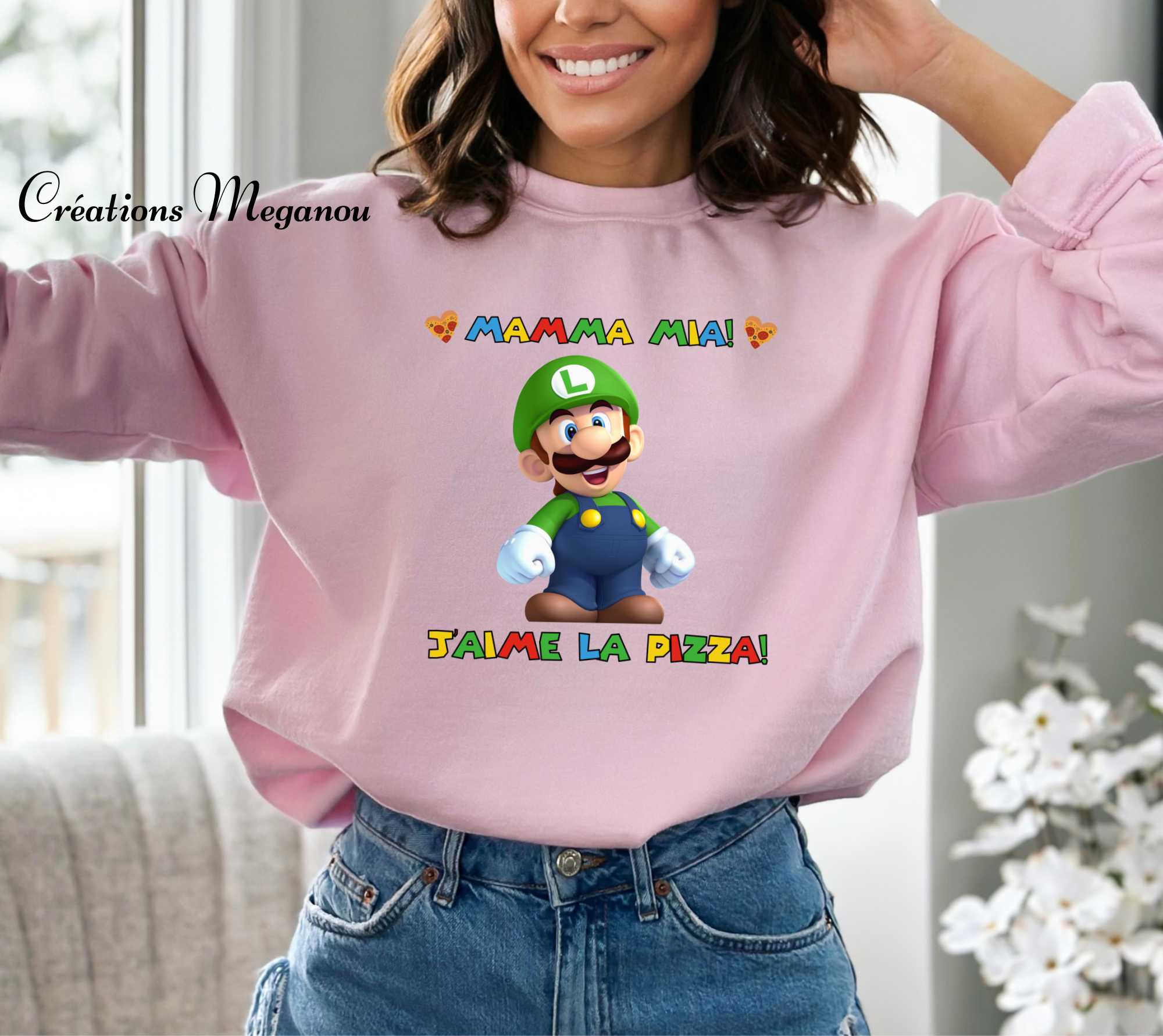 Mamma Mia! J'aime la pizza! (coton ouaté adulte)