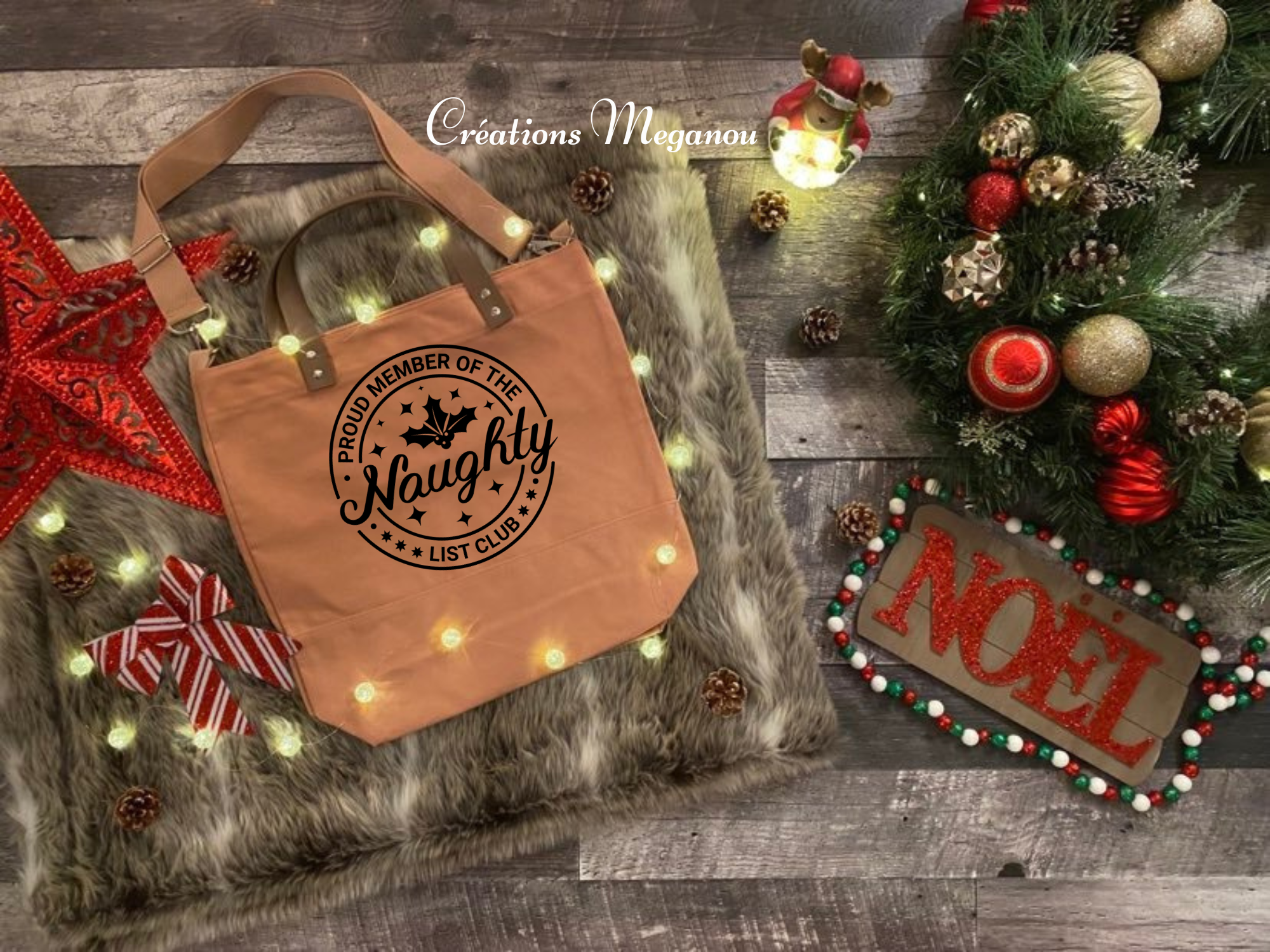 Sac bandoulière blanc - Naughty or Nice