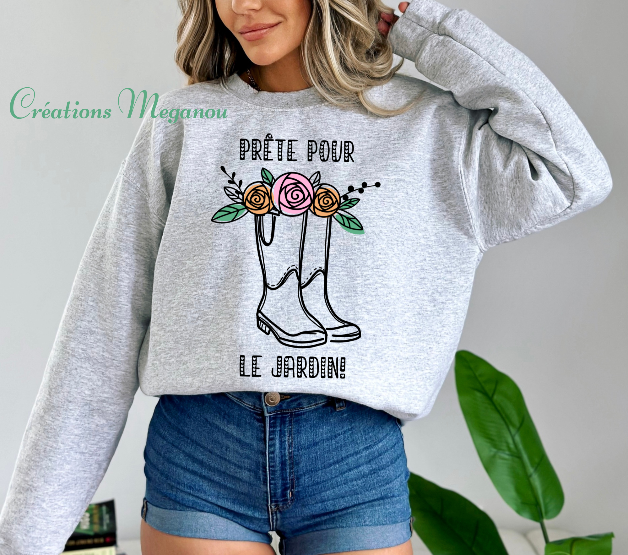 Prête pour le jardin (coton ouaté)