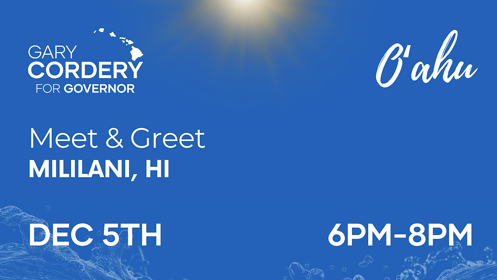 Mililani Meet & Greet with Gary Cordery