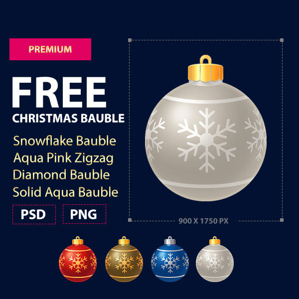 "Christmas Bauble Pack preview showing decorative ornament designs"