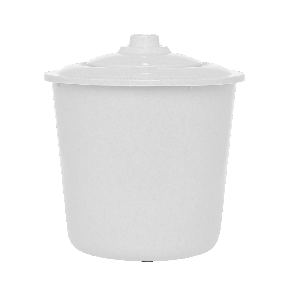 Miniatura: Caixote de Lixo 5.5L Branco/Cinza (0057)