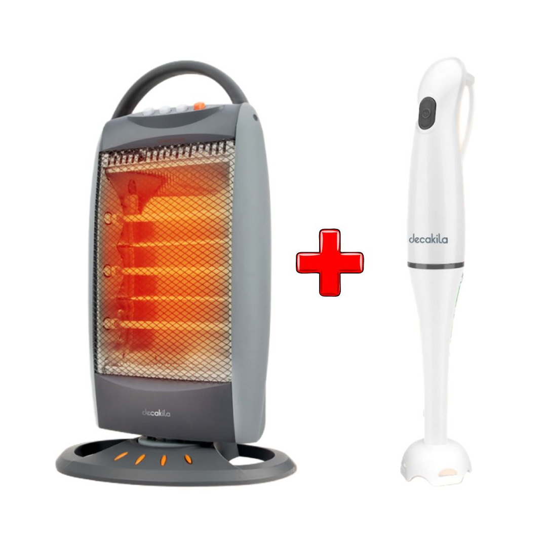 Aquecedor Decakila Quartzo 1200W, Cinza