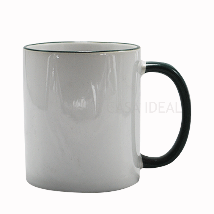 Miniatura: Caneca branca pega e aro colorido 11oz sublimação