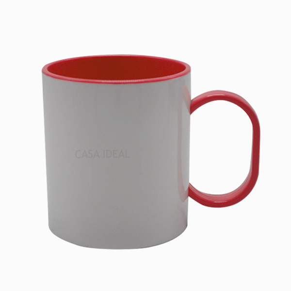 Miniatura: Caneca polímero para sublimação pega e aro colorido