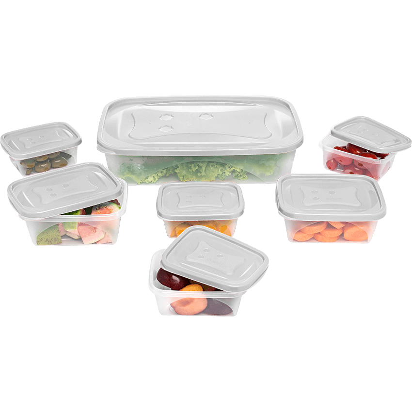 Miniatura: Conjunto 7Caixas Plásticas Rectangulares (3061)