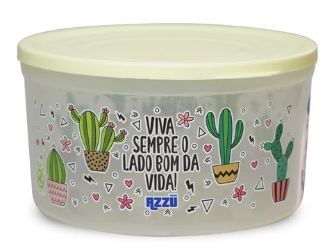 Miniatura: Pote Hermetico 0.5Lt Cacto Transp.  Amarela 10.38-1 (421-4)