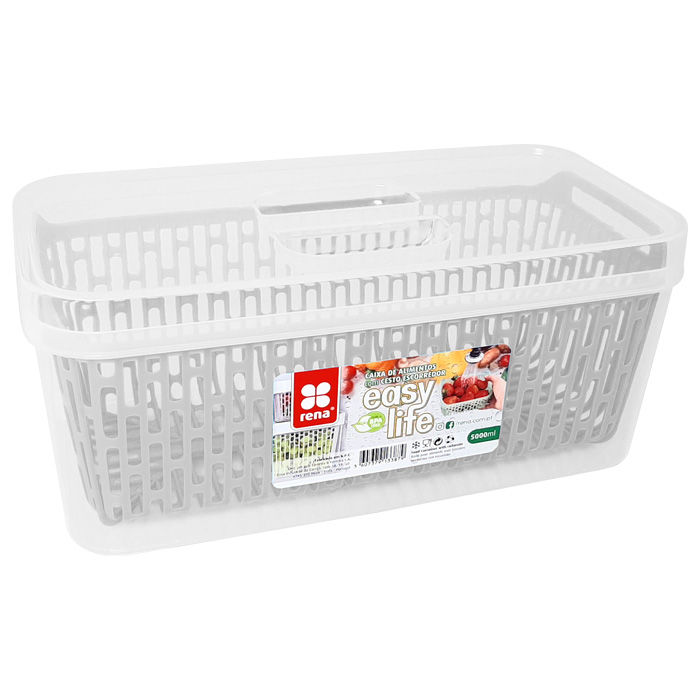 Miniatura: Caixa Alimentos Quadrada Com Cesto Rena Easy Life 5000Ml (105288)