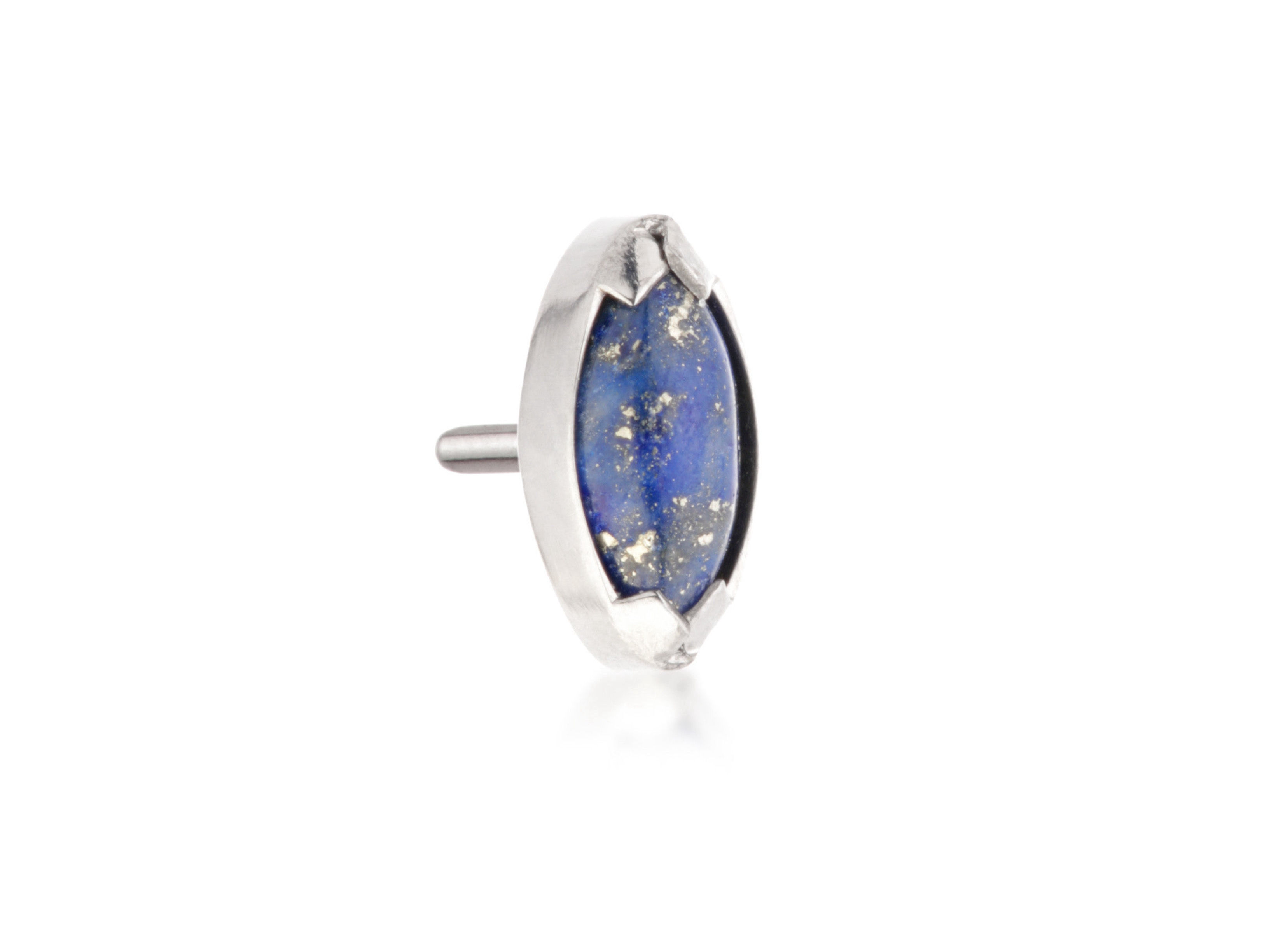 Lapis Lazuli Marquise - Titanium