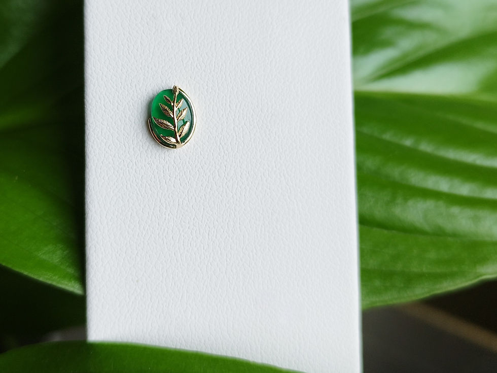 Miniatura: 14kt Valencia - Chrysoprase