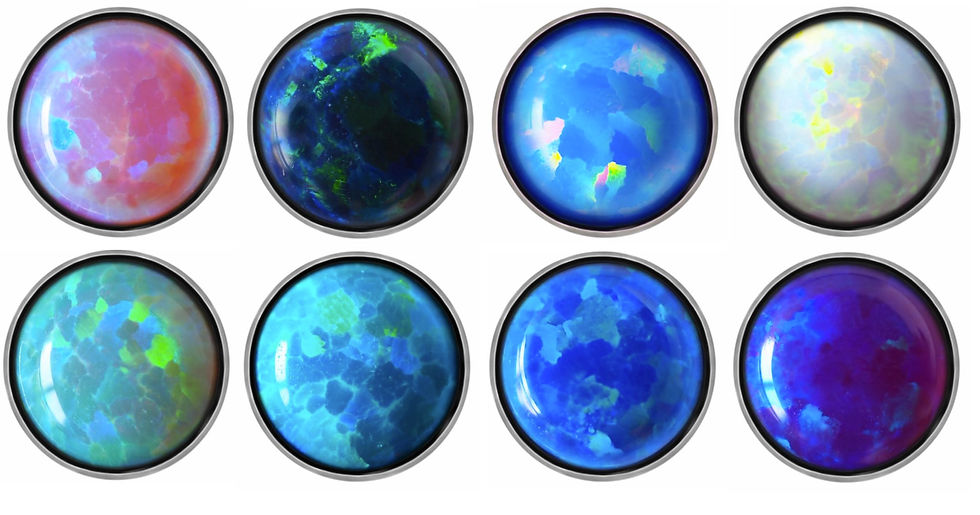 Faux Opal Threadless End