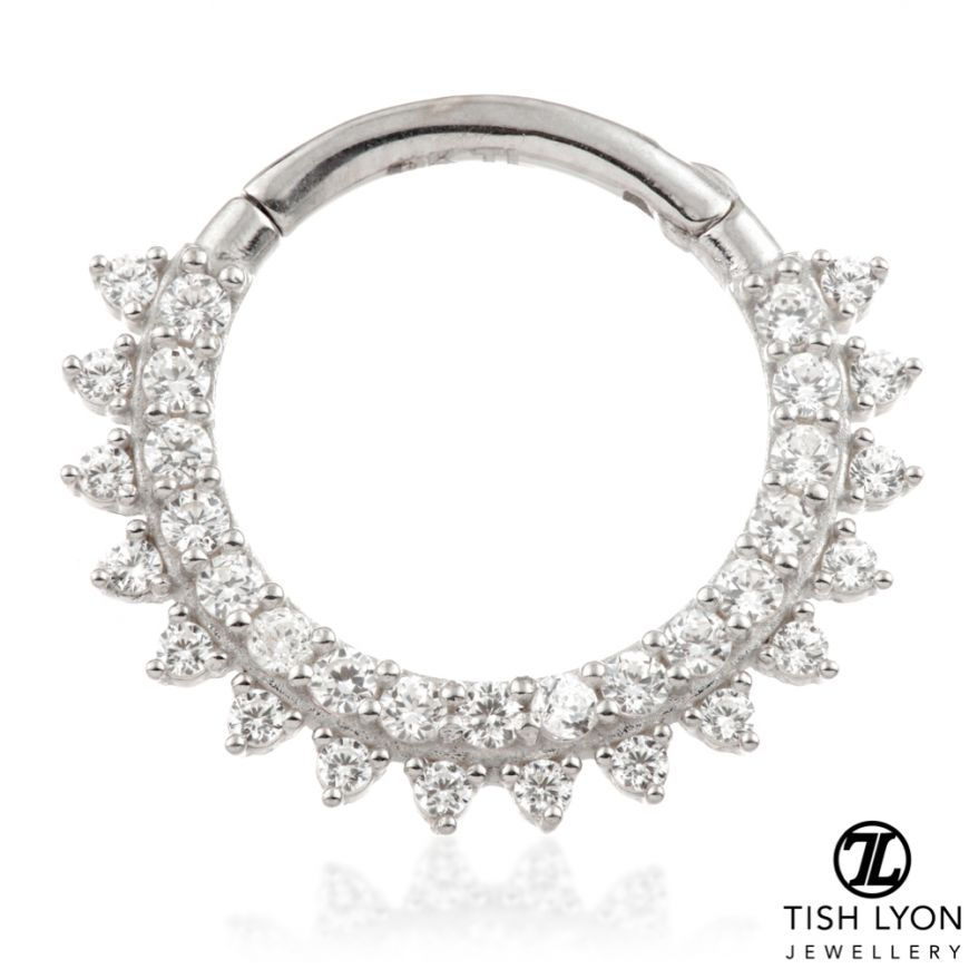 Miniatura: 14kt Pavé &amp; Points Ring - Cyrkonie sześcienne
