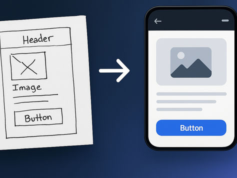 AI-generated UI design created from a hand-drawn sketch using GPT-4o