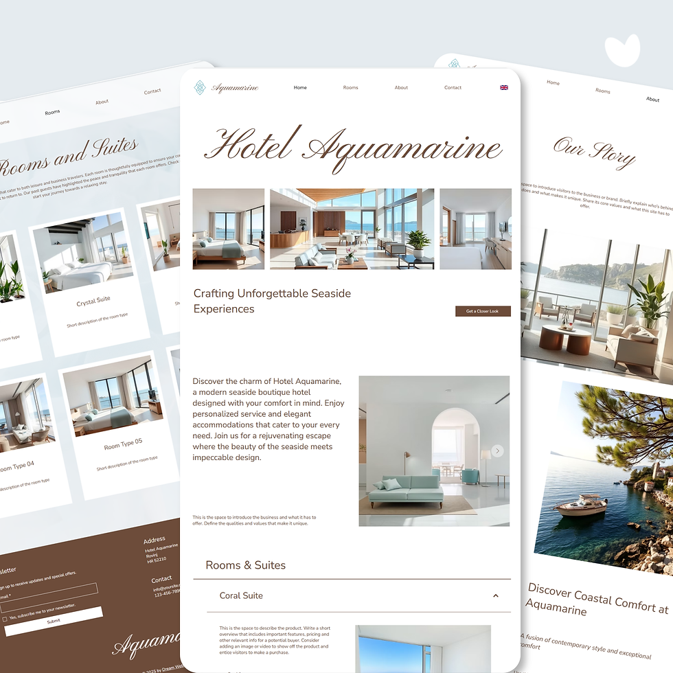 Thumbnail: Hotel Aquamarine premium hospitality template preview