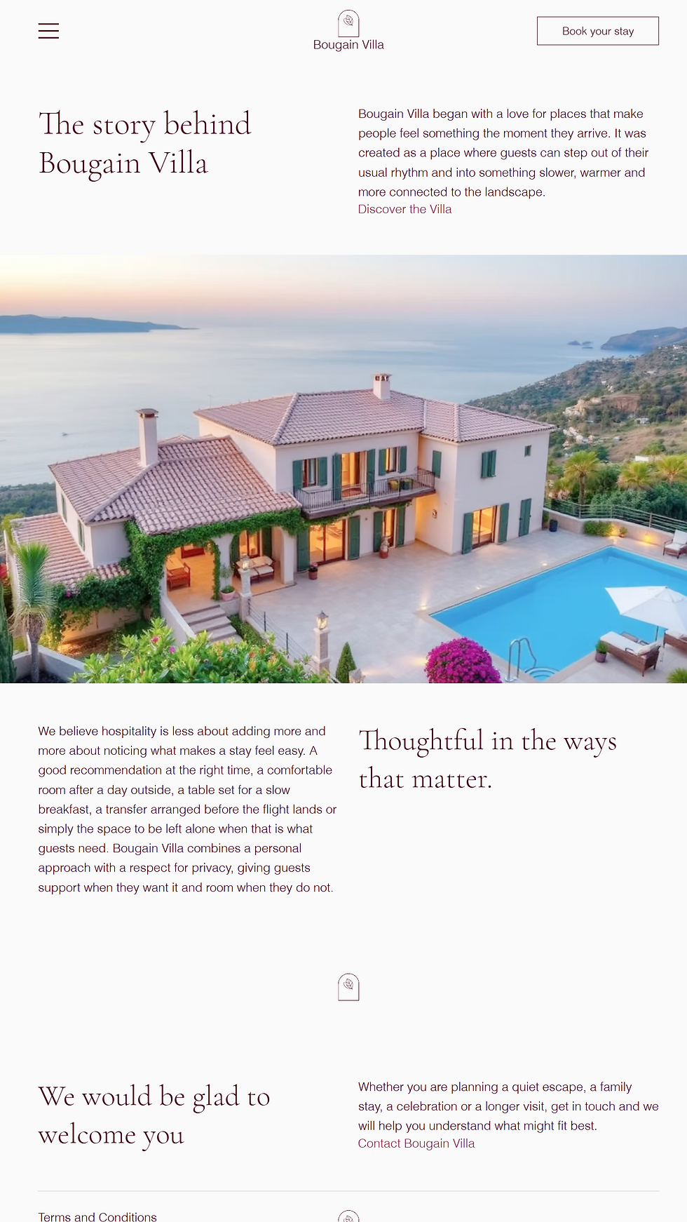 Thumbnail: Bougain Villa starter hospitality template preview