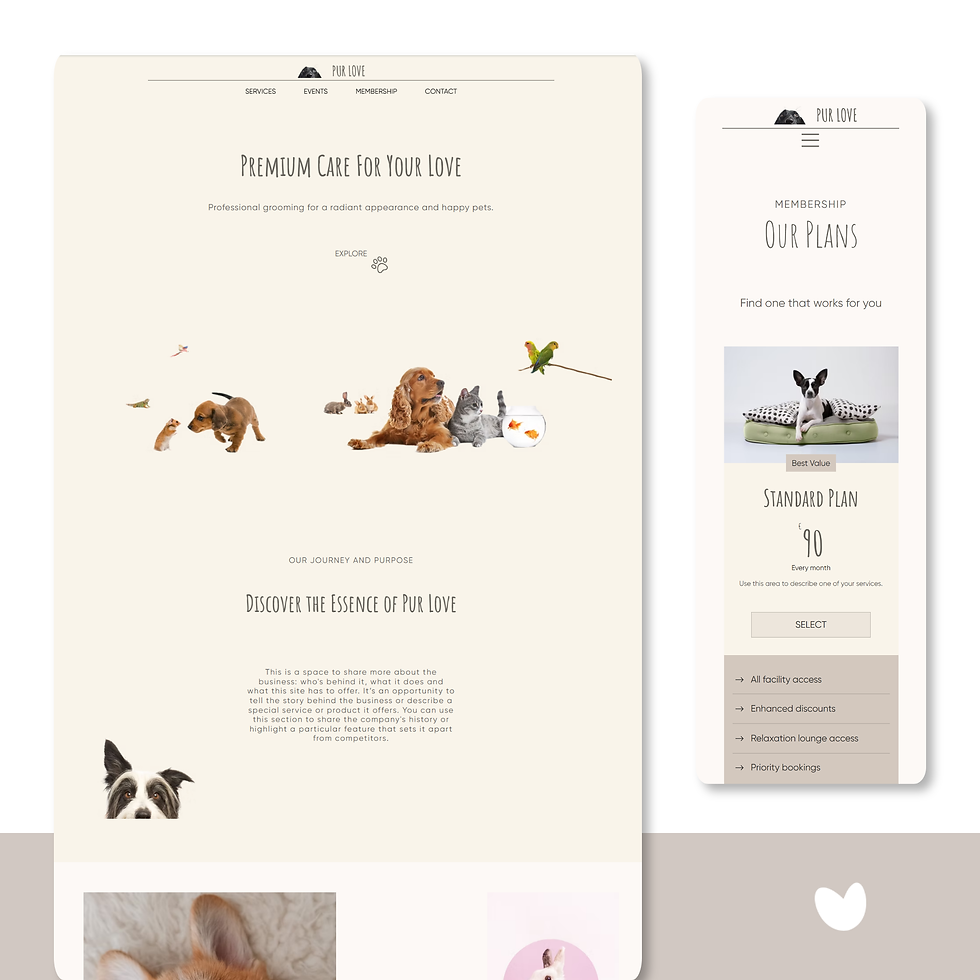 Thumbnail: Pur Love premium service provider template preview