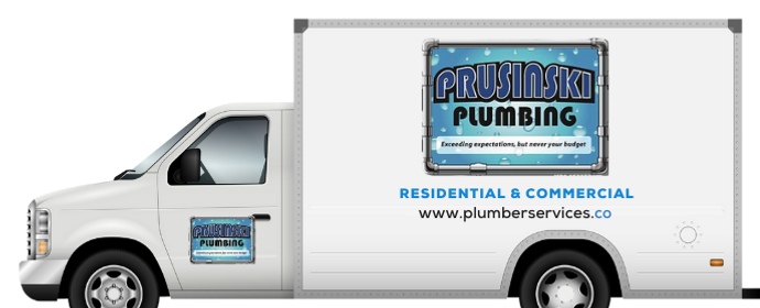 Prusinski Plumbing Cube Van With Logo Rice Lake plumberservices.co.png