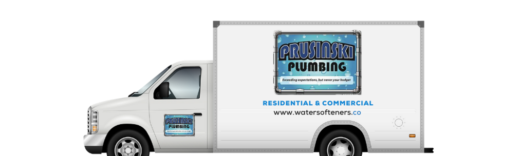 Prusinski Plumbing Cube Van With Logo Water Softeners.png