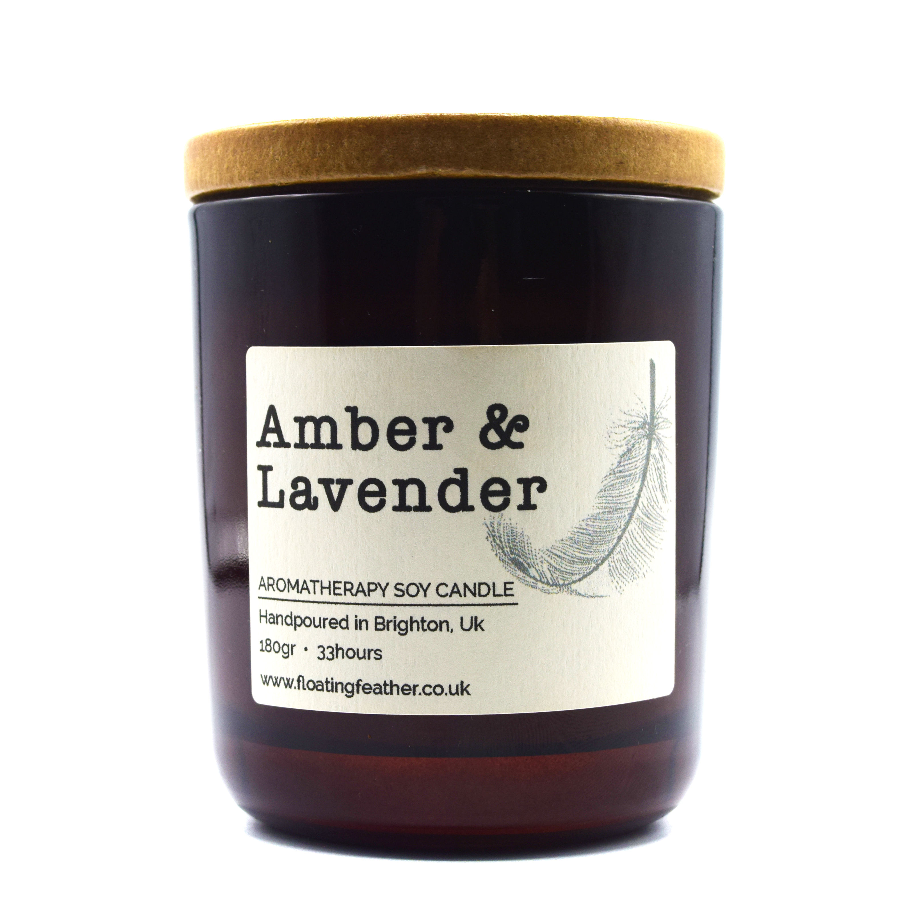 Amber & Lavender - Scented Soy Wax Candle