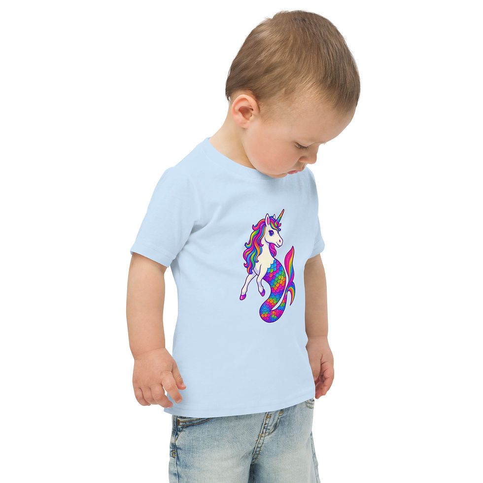 Thumbnail: Toddler Mermicorn Tee – Super Soft Mermaid-Unicorn Shirt