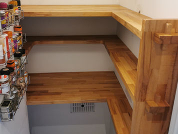 Bespoke larder shelves