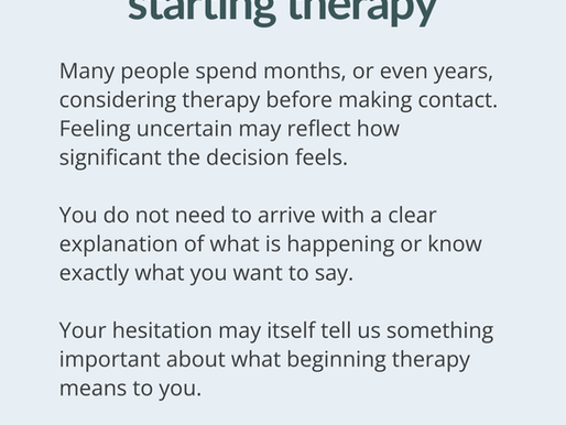 Feeling Unsure About Starting Therapy