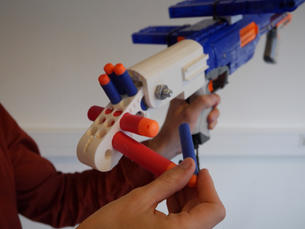 DIY designed & 3D printed NERF attachments