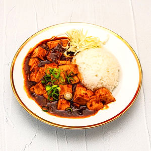 Mapo Tofu on Rice (Minced Chicken or Beef)