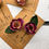 Thumbnail: New ECO Aubergine Purple rose bud hair clips, bobby pins x 2