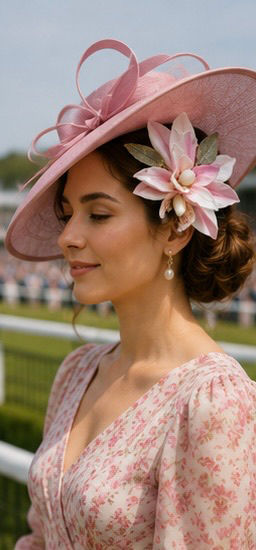 Thumbnail: Pin Up Large Orchid Flower Crocodile Clip Light Pink