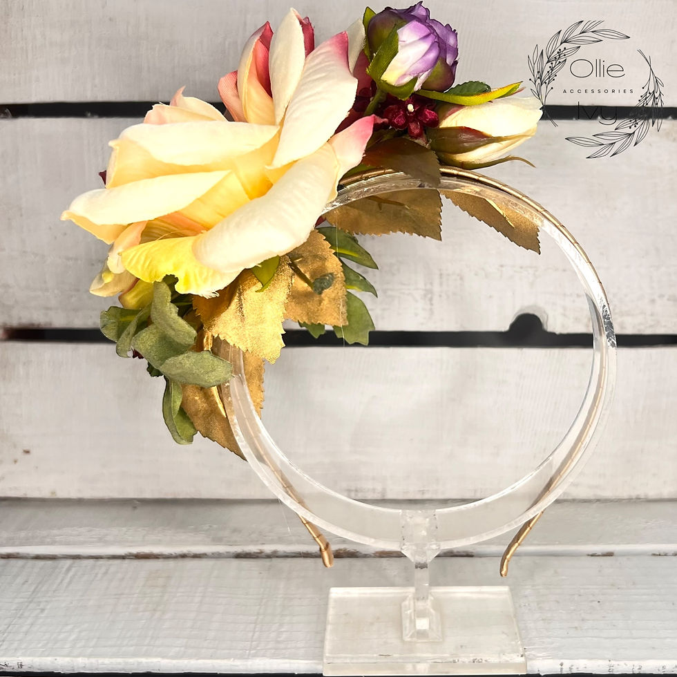 Thumbnail: Penelope Rose Luxury Floral Fascinator 
