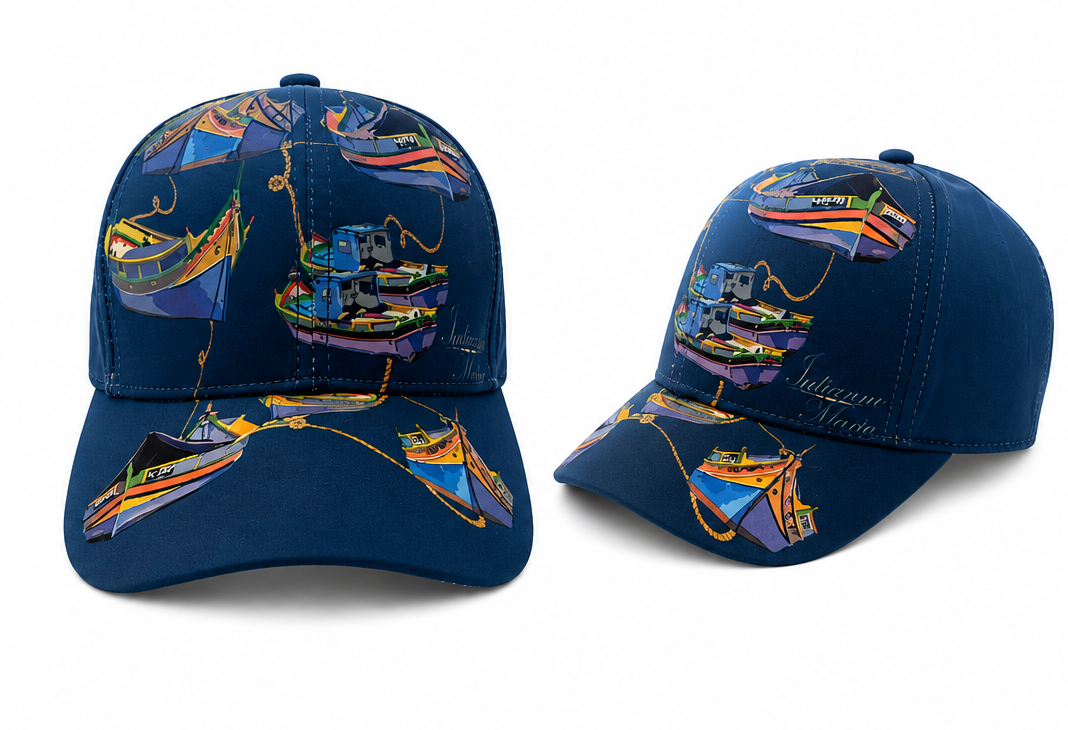 Luzzu with ropes cap in blue teal