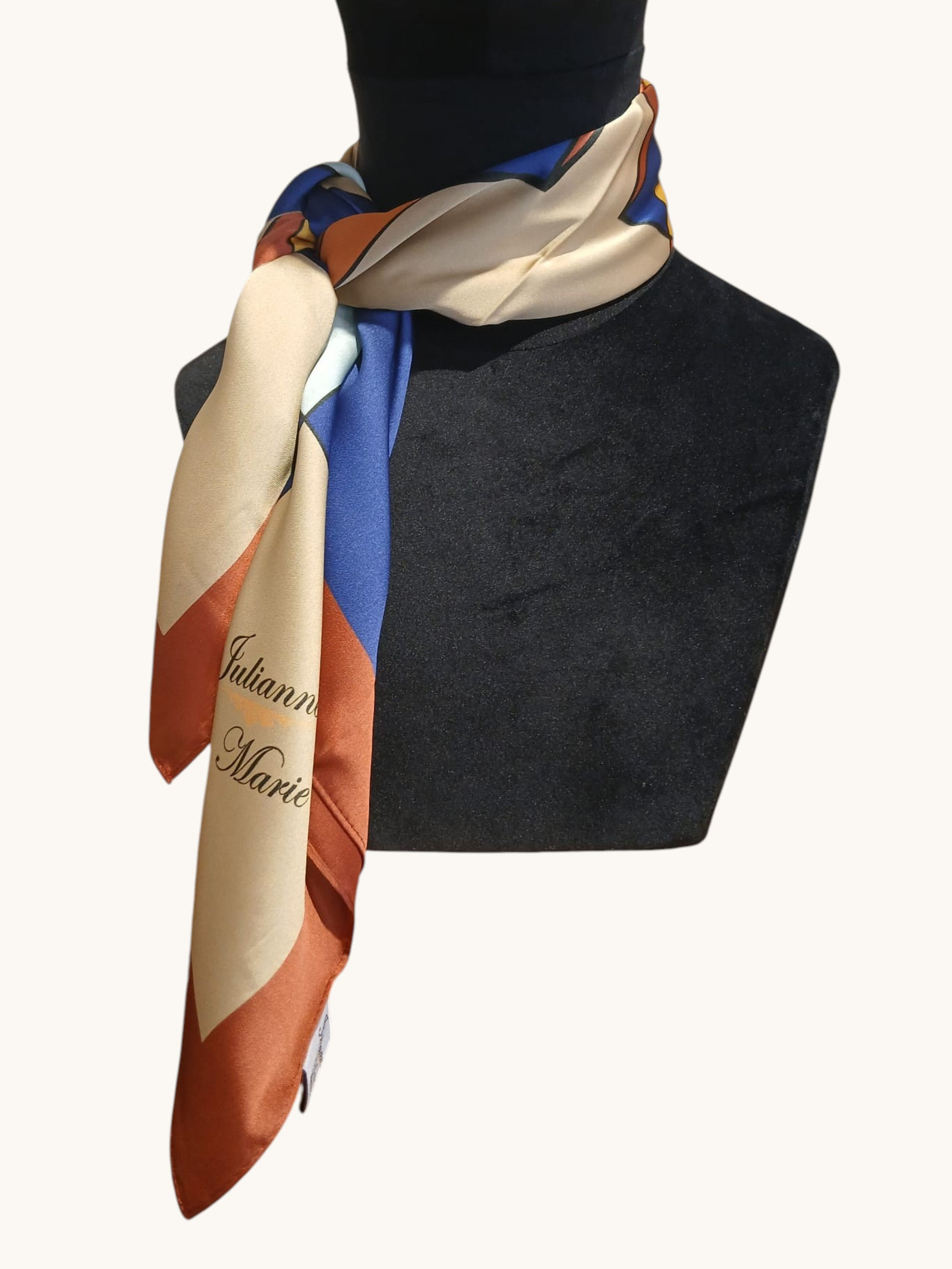 Geometric Maltese cross scarf