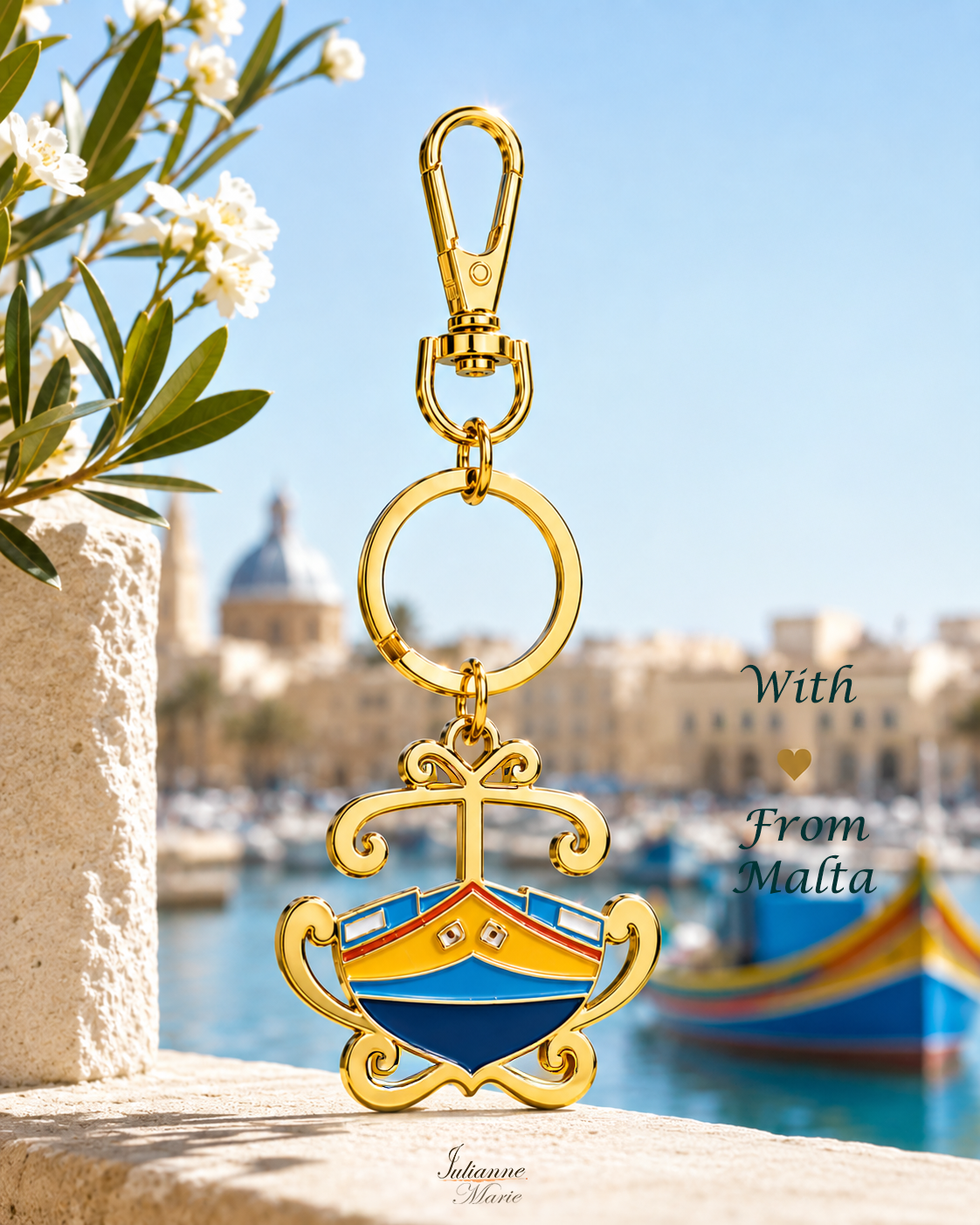 Luzzu art nouveau style keychain