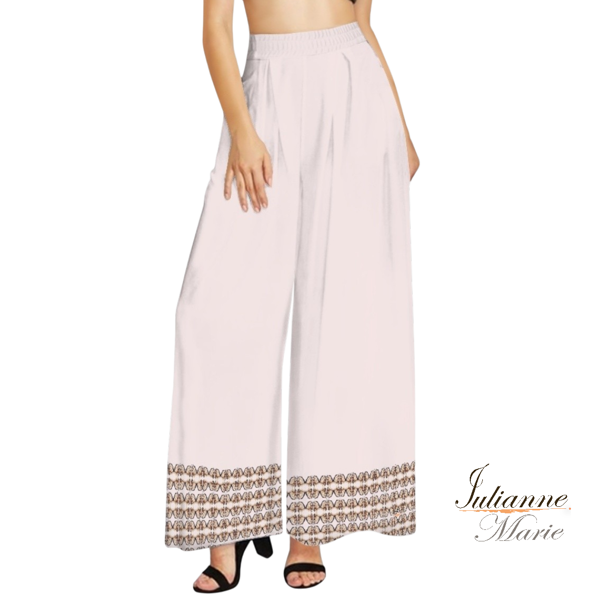 The horses head with pink shades background palazzo pants